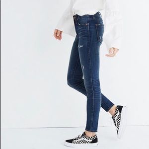 Madewell highrise skinny distressed jeans, size 28